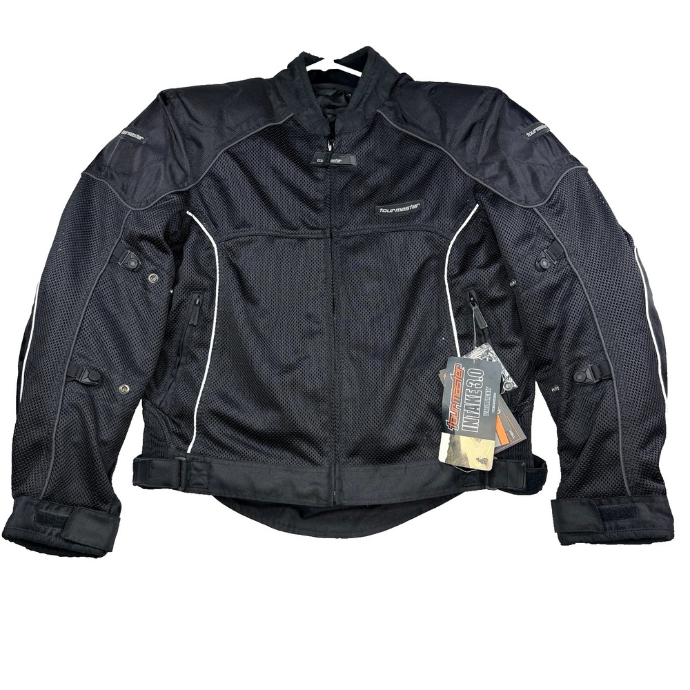 NWT Tour Master Intake 3.0 Vented Textile Motorcycle Jacket Black 2XL Armored